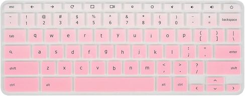 Keyboard Cover for Acer Chromebook Spin 11 311 C733 CP311 511 512/Chromebook 11 CB3-131 CB3-132 CB5-132T/Chromebook Spin CP713 CB5-312T/Acer Chromebook 14 15 inch -Gradual Pink in Kuwait
