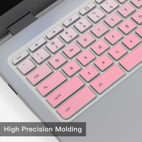 Keyboard Cover for Acer Chromebook Spin 11 311 C733 CP311 511 512/Chromebook 11 CB3-131 CB3-132 CB5-132T/Chromebook Spin CP713 CB5-312T/Acer Chromebook 14 15 inch -Gradual Pink in Kuwait