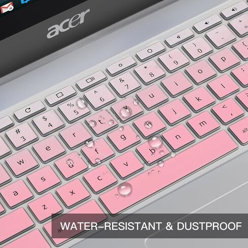 Keyboard Cover for Acer Chromebook Spin 11 311 C733 CP311 511 512/Chromebook 11 CB3-131 CB3-132 CB5-132T/Chromebook Spin CP713 CB5-312T/Acer Chromebook 14 15 inch -Gradual Pink in Kuwait