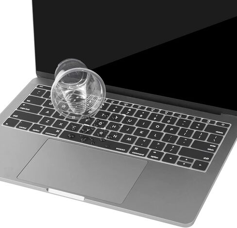 MOSISO Silicone Keyboard Cover Protective Skin Compatible with MacBook Pro 13 inch 2017 2016 Release A1708 without Touch Bar & Compatible with MacBook 12 inch A1534, Airy Blue in Kuwait