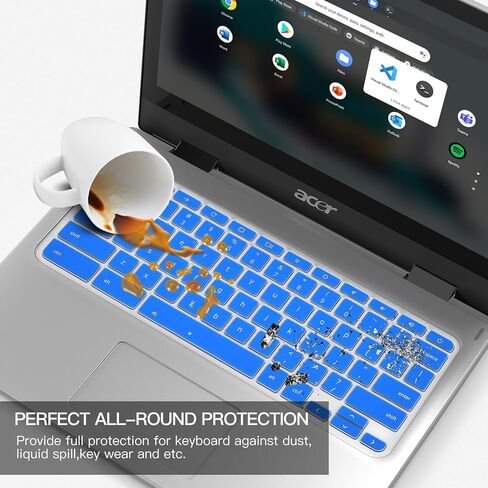 Keyboard Cover for Acer Chromebook Spin 11 311 C733 CP311 511 512/Chromebook 11 CB3-131 CB3-132 CB5-132T/Chromebook Spin CP713 CB5-312T/Acer Chromebook 14 15 inch -Gradual Pink in Kuwait
