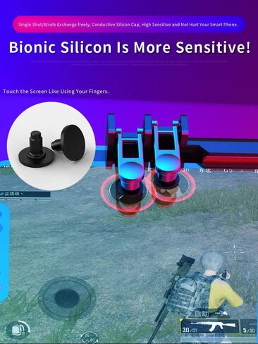 Mobile Game Controller Fast Cooling Phone Gamepad 4 Trigger 6 Finger Operation 4000 mAh Built-in battery Rechargeable for iPhone, Samsung, Oneplus, Pixel, compatible with PUBG CoD Warzone Mobile in Kuwait