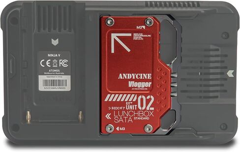 ANDYCINE Lunchbox II Red DIY Metal Case for DIY SSD Compatible for Atomos Ninja V,V+, Ninja Flame, Ninja Inferno, and Shogun Inferno in Kuwait