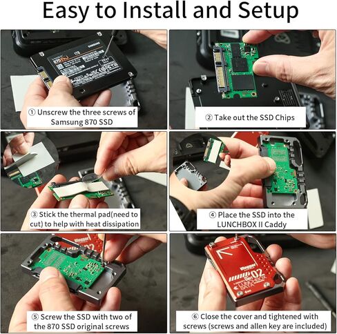 ANDYCINE Lunchbox II Red DIY Metal Case for DIY SSD Compatible for Atomos Ninja V,V+, Ninja Flame, Ninja Inferno, and Shogun Inferno in Kuwait