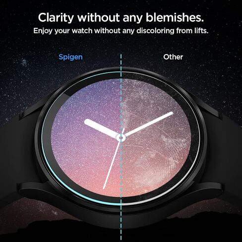 واقي شاشة زجاجي مقوى من Spigen [GlasTR EZ FIT] مصمم لساعة Galaxy Watch 5 Pro - عبوتان in Kuwait