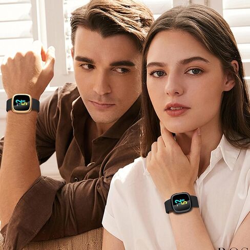 Suoman [4-Pack] for Fitbit Sense 2 /Versa 4 Screen Protector Case, Full Around Electroplate Soft TPU Bumper Around Protective Case Cover for Fitbit Sense 2/Versa 4 Smartwatch(Black+Black+Black+Black) | Full Around Electroplate Soft TPU Bumper Around Prote in Saudi Arabia