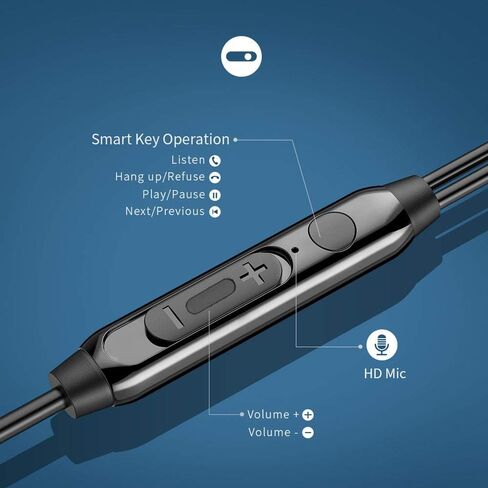 TakeCase Metal Wired Earphone Professional in Ear Headset with Built-in Microphone 3.5mm in-Ear Wired Earphone Heavy Bass Sound Quality Music Sport Headset in Saudi Arabia