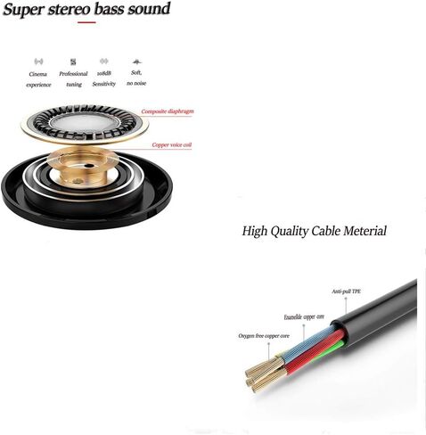 TakeCase Metal Wired Earphone Professional in Ear Headset with Built-in Microphone 3.5mm in-Ear Wired Earphone Heavy Bass Sound Quality Music Sport Headset in Saudi Arabia