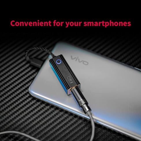 FiiO JadeAudio KA2 4.4 ملم مضخم سماعة رأس متوازن USB DAC DSD256 32 بت/384 كيلو هرتز PCM لأجهزة Android/iOS/Windows/Mac (USB Type C) in Kuwait