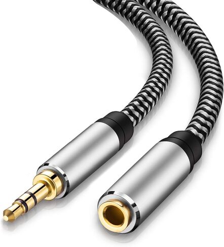 Headphone Extension Cable 10ft - Aux 3.5mm Extension Cable Male to Female, 1/8 Inch TRS Stereo Audio Jack Extender for Car, Speaker, TV, PC (Audio Only, No Mic) in Kuwait