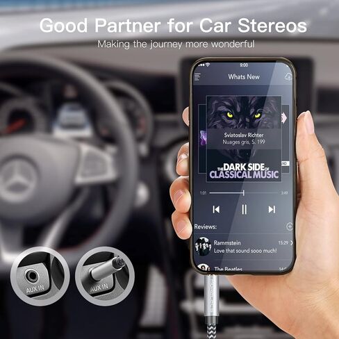 Headphone Extension Cable 10ft - Aux 3.5mm Extension Cable Male to Female, 1/8 Inch TRS Stereo Audio Jack Extender for Car, Speaker, TV, PC (Audio Only, No Mic) in Kuwait