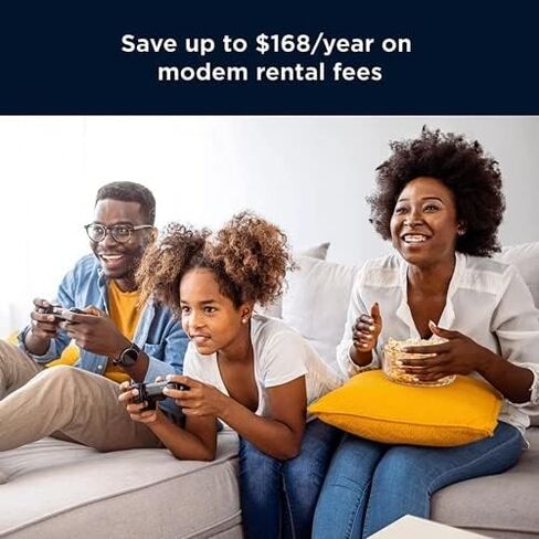 مودم كابل موتورولا 8×4، موديل MB7220، 343 ميجابت في الثانية DOCSIS 3.0، معتمد من Comcast XFINITY، كابل الوقت وارنر كوركس، برايت هاوس وغيرها (لا سلكي) in Saudi Arabia