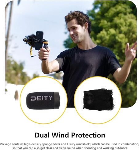 ميكروفون Deity V-Mic D4، ميكروفون فيديو Shotgun اتجاهي متوافق مع كاميرا DSLR/iPhone/Android الذكي/الكمبيوتر المحمول مع حامل الصدمات، يدعم الإخراج الرقمي USB-C للكمبيوتر الشخصي، عمر البطارية 60 ساعة in Kuwait