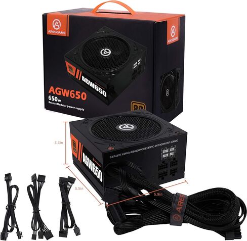 مزود طاقة 550 واط 80+ وحدة امداد طاقة معتمدة من البرونز (ARESGAME، AGW550) in Kuwait