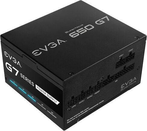 EVGA Supernova 650 G7, 80 Plus Gold 650W, Fully Modular, Eco Mode with FDB Fan, 10 Year Warranty, Includes Power ON Self Tester, Compact 130mm Size, Power Supply 220-G7-0650-X1 in Saudi Arabia