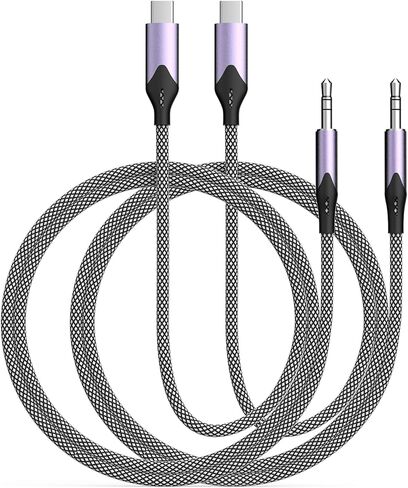 Aux Cord for iPhone 15, 2 Pack [Apple MFi Certified] 3.3ft USB Type C to 3.5mm Headphone Aux Audio Jack Cable Car Stereo Cord for iPhone 15/15 Plus/15 Pro/15 Pro Max,iPad Pro,Galaxy S23 S22 S21 Ultra in Kuwait