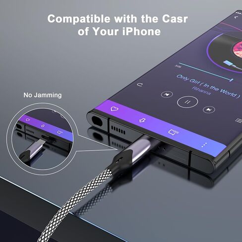 Aux Cord for iPhone 15, 2 Pack [Apple MFi Certified] 3.3ft USB Type C to 3.5mm Headphone Aux Audio Jack Cable Car Stereo Cord for iPhone 15/15 Plus/15 Pro/15 Pro Max,iPad Pro,Galaxy S23 S22 S21 Ultra in Kuwait