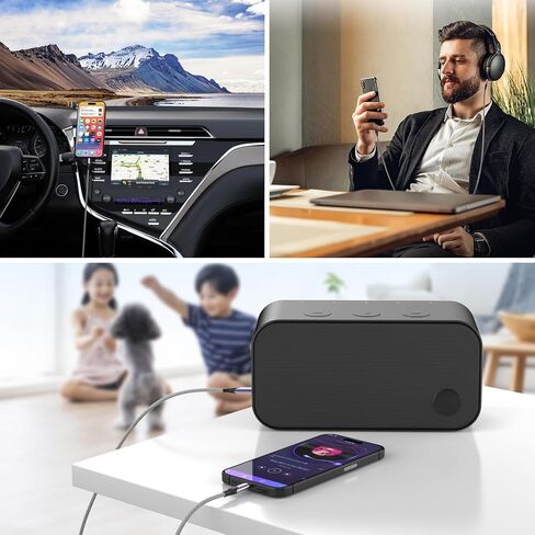 Aux Cord for iPhone 15, 2 Pack [Apple MFi Certified] 3.3ft USB Type C to 3.5mm Headphone Aux Audio Jack Cable Car Stereo Cord for iPhone 15/15 Plus/15 Pro/15 Pro Max,iPad Pro,Galaxy S23 S22 S21 Ultra in Kuwait