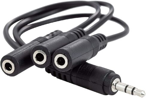 Ancable 3.5mm (1/8") TRS 1 Male to 3 Female 3-Way Stereo Splitter Audio Cable in Kuwait