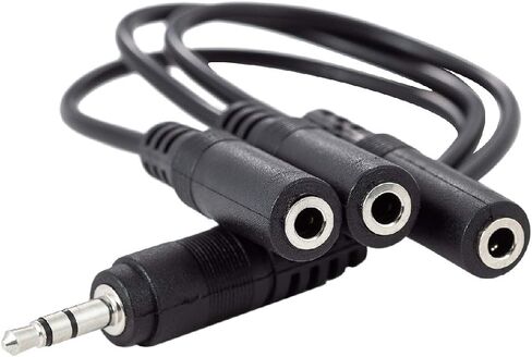 Ancable 3.5mm (1/8") TRS 1 Male to 3 Female 3-Way Stereo Splitter Audio Cable in Kuwait