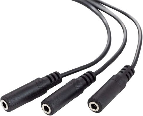 Ancable 3.5mm (1/8") TRS 1 Male to 3 Female 3-Way Stereo Splitter Audio Cable in Kuwait
