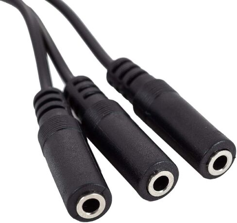 Ancable 3.5mm (1/8") TRS 1 Male to 3 Female 3-Way Stereo Splitter Audio Cable in Kuwait