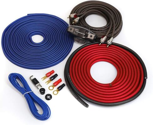 KnuKonceptz Kolossus OFC 8 Gauge Amp Installation Wiring Kit (Blue) in Kuwait