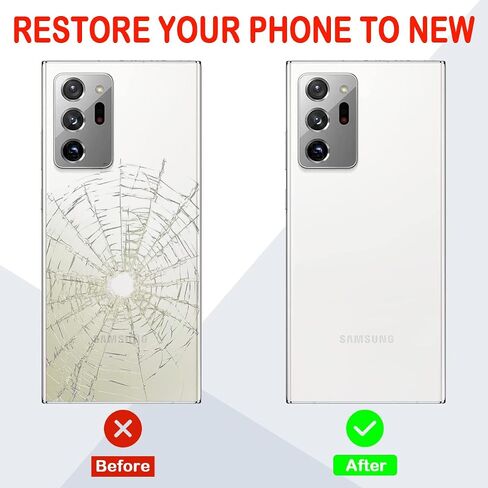 OEM Back Glass Replacement for Samsung Galaxy Note 20 Ultra 5G with Professional Repairing Tool Kit (Mystic Black) in Kuwait