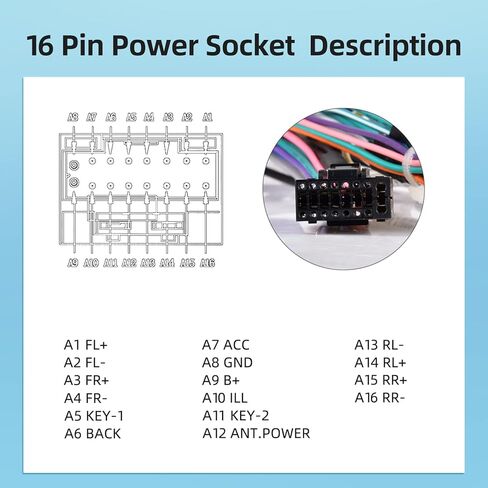 JBL Harness Adapter for Toyota Car Stereo 16 Pin Radio Wire Harness with Canbus Compatible with Toyota Camry Corolla RAV4 Prado Fortuner Highlander Tundra Vios Yaris Sienna Hilux in Kuwait