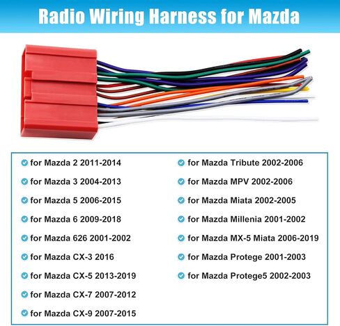 Universal ISO Car Radio Stereo Wiring Harness Adapter 8Pin Connectors in Saudi Arabia