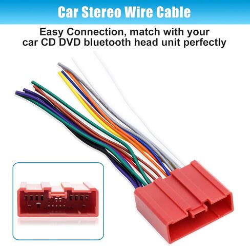 Universal ISO Car Radio Stereo Wiring Harness Adapter 8Pin Connectors in Saudi Arabia