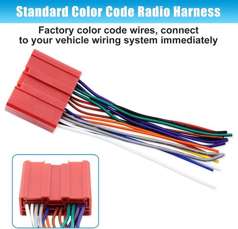 Universal ISO Car Radio Stereo Wiring Harness Adapter 8Pin Connectors in Saudi Arabia