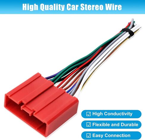 Universal ISO Car Radio Stereo Wiring Harness Adapter 8Pin Connectors in Saudi Arabia
