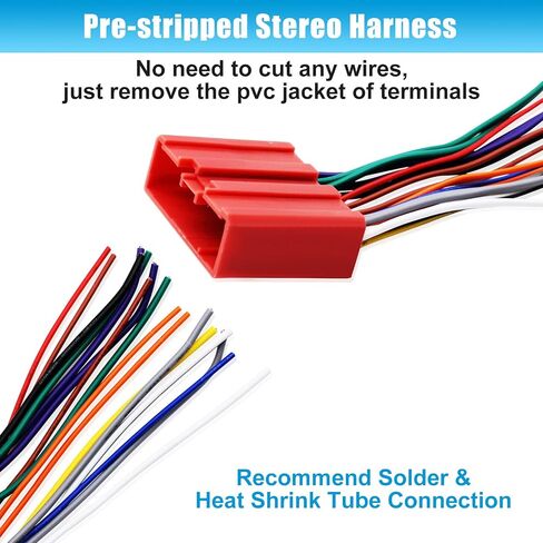 Universal ISO Car Radio Stereo Wiring Harness Adapter 8Pin Connectors in Saudi Arabia
