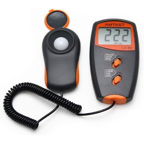جهاز قياس الضوء الرقمي LUX LX-90 من AMTAST مع شاشة LCD، نطاق 0-100,000 لوكس in Saudi Arabia