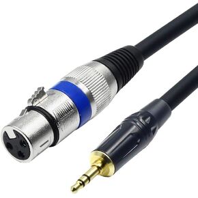 XLR to 3.5mm (1/8 inch) Stereo Microphone Cable for Camcorders, DSLR Cameras, Computer Recording Device and More - 1.6ft/50cm in Kuwait