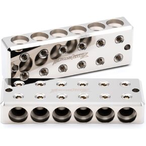 Pair 4 in 4 Out 1/0 AWG 0 Gauge Power and Ground Distribution Blocks