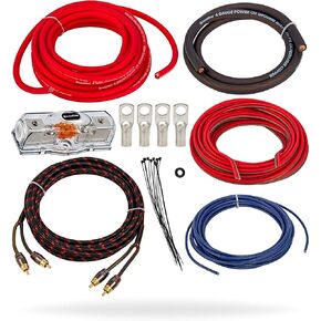 مجموعة أسلاك InstallGear 4 Gauge Amp | طقم أمبير مع أسلاك تثبيت مكبر الصوت بمواصفات حقيقية وسلك ناعم الملمس | 4 أسلاك قياس، 4 أدوات قياس أمبير، مجموعة أسلاك مكبر للصوت، مجموعة أسلاك فرعية in Kuwait