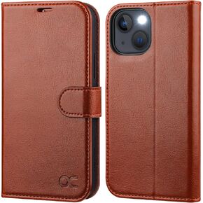 OCASE متوافق مع حافظة محفظة iPhone 14، حافظة قابلة للطي من جلد البولي يوريثان مع حامل بطاقات RFID Blocking Kickstand [غلاف داخلي من مادة TPU مقاوم للصدمات] غطاء هاتف 6.1 بوصة 2022 (أسود)