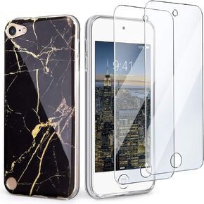iPod Touch 7th Generation Case with 2 Screen Protectors, IDWELL iPod Touch 6 iPod 5 Case, Slim FIT Anti-Scratch Flexible Soft TPU Bumper Protective Case(Latest Model,2019 Release), Blue Fantasy Sky