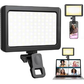 تونكل ستار مصباح فيديو بمشبك قابل لاعادة الشحن بـ96 مصباح LED، 5 الوان و10 مستويات سطوع للجوال، ايفون، اندرويد، ايباد، لابتوب، للماكياج، تيك توك، سيلفي، مدونة الفيديو، مؤتمرات الفيديو/زووم in Kuwait