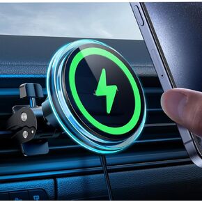 JOYROOM for Magsafe Car Mount Charger 15W [Pro Max Charging], Car Mount for iPhone Wireless Fast Charging, Magnetic Phone Mount Holder for Magsafe Charger Car Phone Holder Vent Fits iPhone15 Pro Max in Kuwait