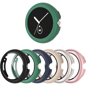 [6-Pack] Case for Google Pixel Watch 3 45mm (2024 New), Hard PC Shockproof Bumper Cover with Tempered Glass Screen Protector for Google Pixel Watch 3 45mm in Kuwait