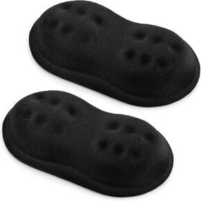 Mouse Wrist Rest, Canjoy 2 Pack Wrist Rest for Mouse Memory Foam Wrist Pad | Soft Fabric Mouse Wrist Rest Pad Support Cushion with Anti-Skid Rubber Base,Ergonomic Pain Relief Mouse Hand Rest (Black) in Saudi Arabia