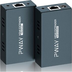 HDMI Extender 4K@60Hz, HDMI Extender Over Cat5e/6 Ethernet Up to 200FT/60M, Ultra 4K HD Expands Audio and Video, Supports Loop Output, IR, POC/POE, HDCP 2.2/1.4 YUV 44 HDMI2.0 EDID in Kuwait