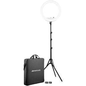 Westcott 18" Bi-Color LED Ring Light Kit with Batteries and Stand Professional Studio Continuous Lighting for Photography, Video Conferencing, Hair and Makeup Artists, YouTube Vlogging and TikTok in Saudi Arabia