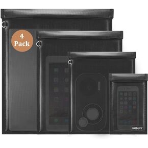 4 Pack Faraday Bags for Laptops & Tablet & Radio & Car Keys, Faraday Cage, Faraday Key Fob Protector, Waterproof & Fireproof RFID Bag, EMP Bags for Electronics in Kuwait