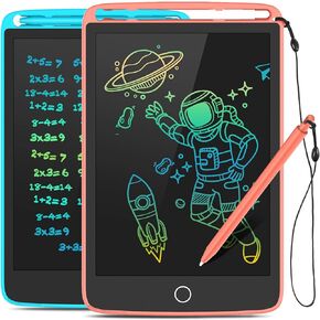 2 حزمة من تابلت الكتابة LCD، لوحة رسم ملونة بشاشة 8.5 بوصة للأطفال، ألعاب تعليمية هدايا عيد ميلاد وألعاب أنشطة السفر للأطفال من سن 3 4 5 6 سنوات من الأولاد والبنات الصغار (برتقالي أزرق) in Kuwait