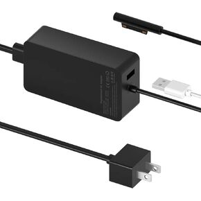 [Upgraded Version] Surface Pro Charger 65W for Surface Pro 3/4/5/6/7/8/9/X Power Supply Adapter, Compatible for Both Microsoft Surface Book Laptop/Tablet，Works with 65W&44W&36W&24W (6.6 Ft Cord) in Saudi Arabia