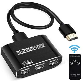 8K @ 60 هرتز HDMI 2.1 محول 3 في 1، NEWCARE 4K @ 120 هرتز HDMI Switcher 3 منافذ، 8K HDMI Auto Switch 3X1 محدد مع جهاز تحكم عن بعد بالأشعة تحت الحمراء لأجهزة Xbox، PS5، PS4، UHD TV، يدعم 48 جيجابت في الثانية، HDCP 2.3، HDR 10+، 1080P @240 هرتز